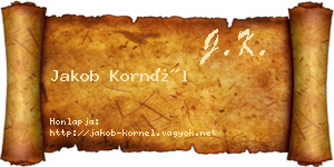 Jakob Kornél névjegykártya